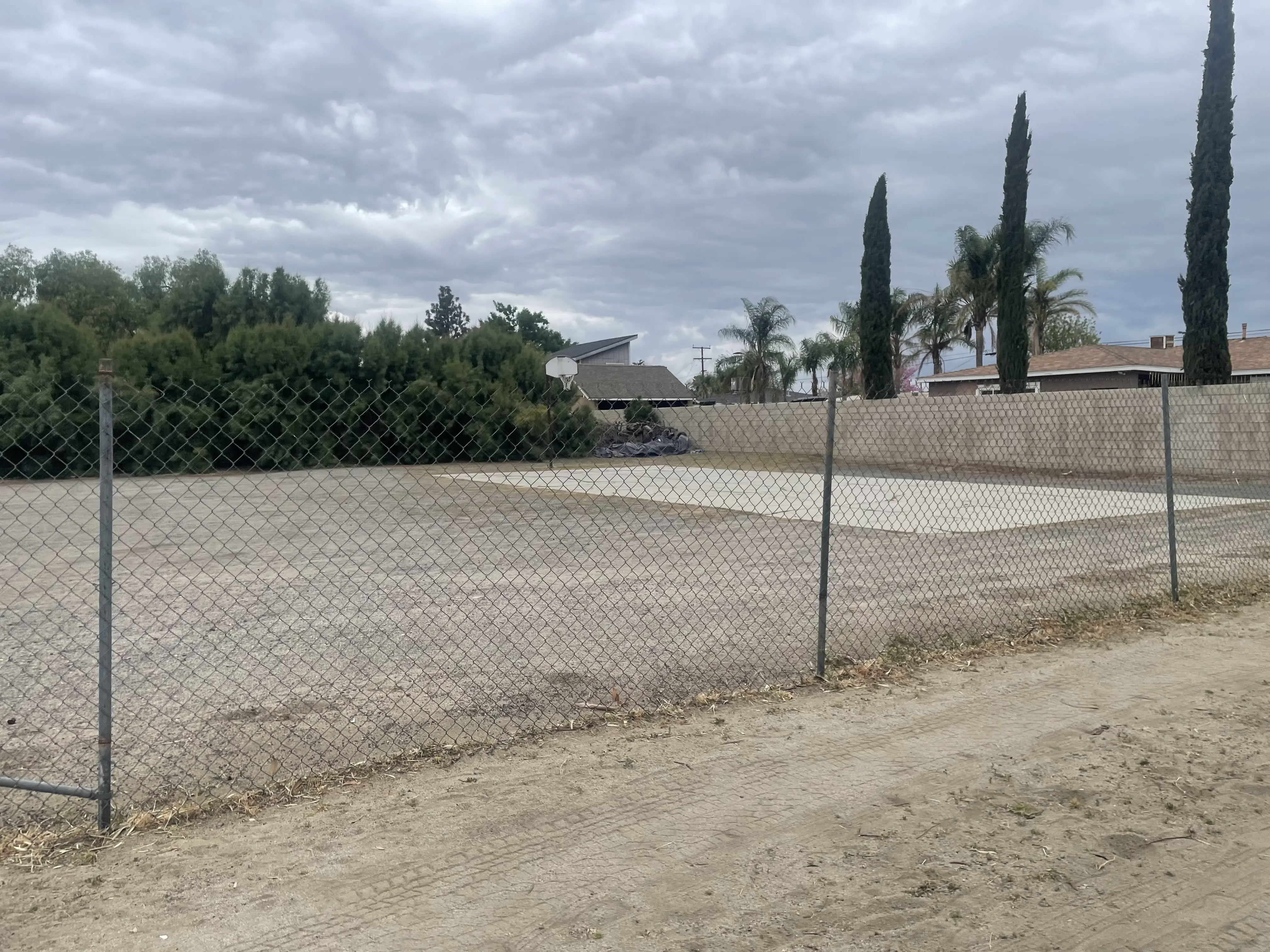A lonely basketball court